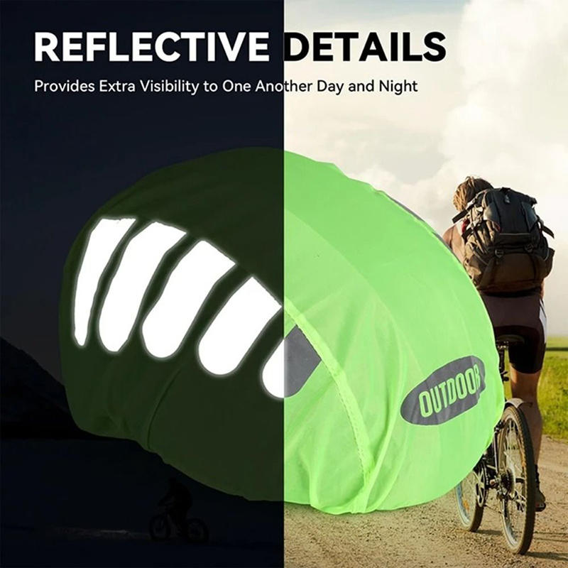 1 Pcs Bike Helmet Rain Cover With Reflective Polyester Strip Waterproof Windproof Covers High Visibility Cycling Ride Gear