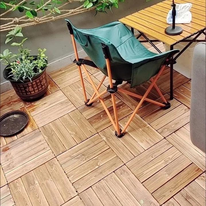 Venkovní Vnitřní Terasa Zámková Podlaha Protiskluzové Dřevěné Podlahové Dlaždice Pro Nádvoří Terasu A Koupelnu