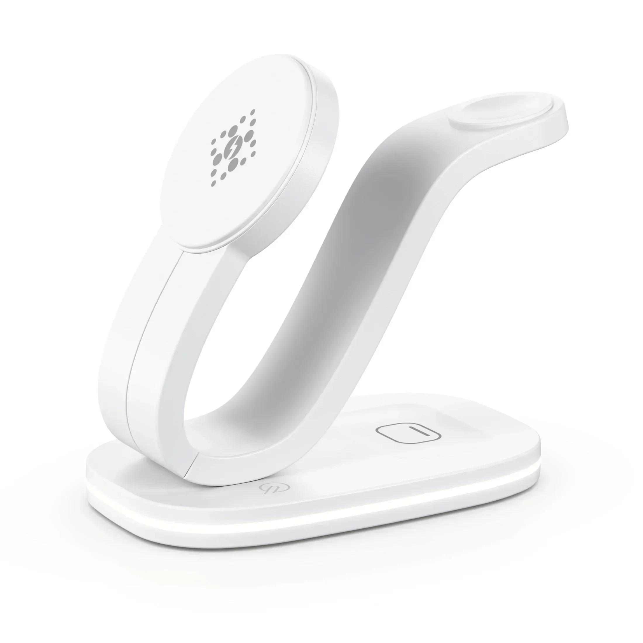 

Qi2 Многофункциональное 3 в 1 магнитное беспроводное зарядное устройство Magsafe для iPhone 16 15 14 iWatch 9/8/7/6 AirPods Pro 2 Док-станция для быстрой зарядки