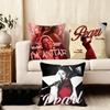 Cushion Cover Silky Short Plush Home Sofa Cushion Cover - Invisible Zipper Home Decoration Pearl Classic Movie