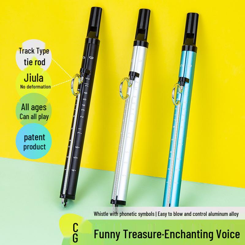 NYMAN Zweiklang-Schiebeflöten-Pfeife - Luftgeblasene Schiebeflöte