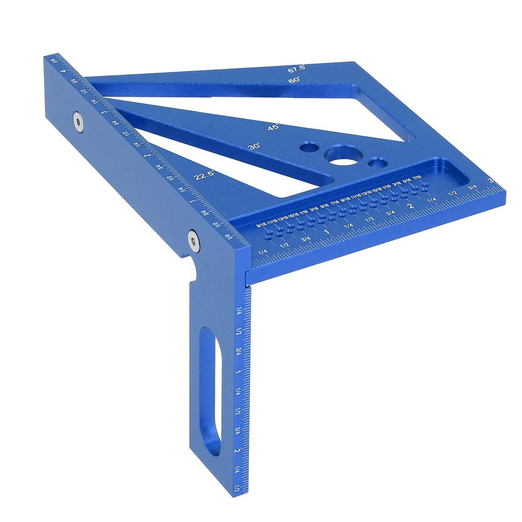 Woodworking Ruler Multifunctional Angle Msuring Ruler Aluminum Alloy   Tool for Scribing and Marking