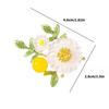 Elegant Pearls Daisy Brooch With Green Leaf Designs for Women Portable for Weddings Supplies and Special Occasions