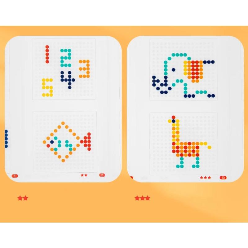 Magnetic Drawing Board for Toddlers Magnet Beads and Pen Drawing Board Montessori Educational Sensory Travel Toys Gifts for Kids
