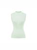 Elegant Korean Sleeveless High Neck Knit Vest for Women - 2026 Summer Slim-fit Top