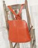 BAG since Imai Bag GENOVA Cowhide Mini Backpack Genuine Leather Made in Japan Zipper Rucksack Stylish [IMAI 1977] L-shaped (2670 Orange)