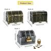 Gold Pirate Treasure Chests Candy Box Kids Children Gift Vintage Halloween Party Decor Jewelry Storage Organizer Box Case Holder