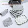 Double-Sided Silver Wire Dishwashing Scrubber Cloth - Oil-Free Steel Wool for Kitchen Cleaning