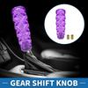 A ABSOPRO Shift Knob 15cm Stick Shift Lever Knob with 2 Adapters for Auto and Manual Vehicles Acrylic Purple