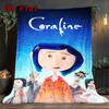 Coraline 2D Flat Pattern Flannel Blanket High Quality All Seasons Warmth and Comfort Perfect for Christmas Gifts.