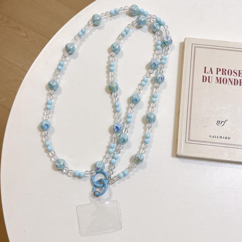 Long-style Beaded Crossbody Phone Chain Anti Loss Phone Neck Straps Phone Case Accessories