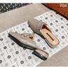 Leather Bag Head Half Slippers Women's Summer Wear 2025 New Spring Sandals Leather Shoes Half Support Single Shoes Large Size Muller Shoes