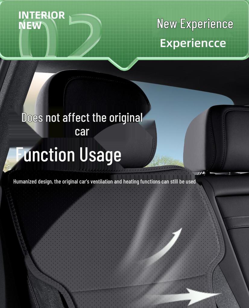 Compatible Xiaopeng M03/P7+ Car Seat Cushion: Breathable, Ventilated Leather Cover in Original Car Color