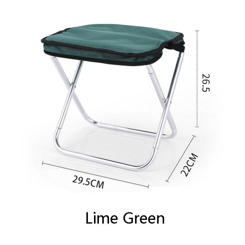 

Уличный складной сверхлегкий маленький стул-лошадка для кемпинга, портативная скамейка, для путешествий, автотура, барбекю, пикника, кемпинговое оборудование зеленый лайм