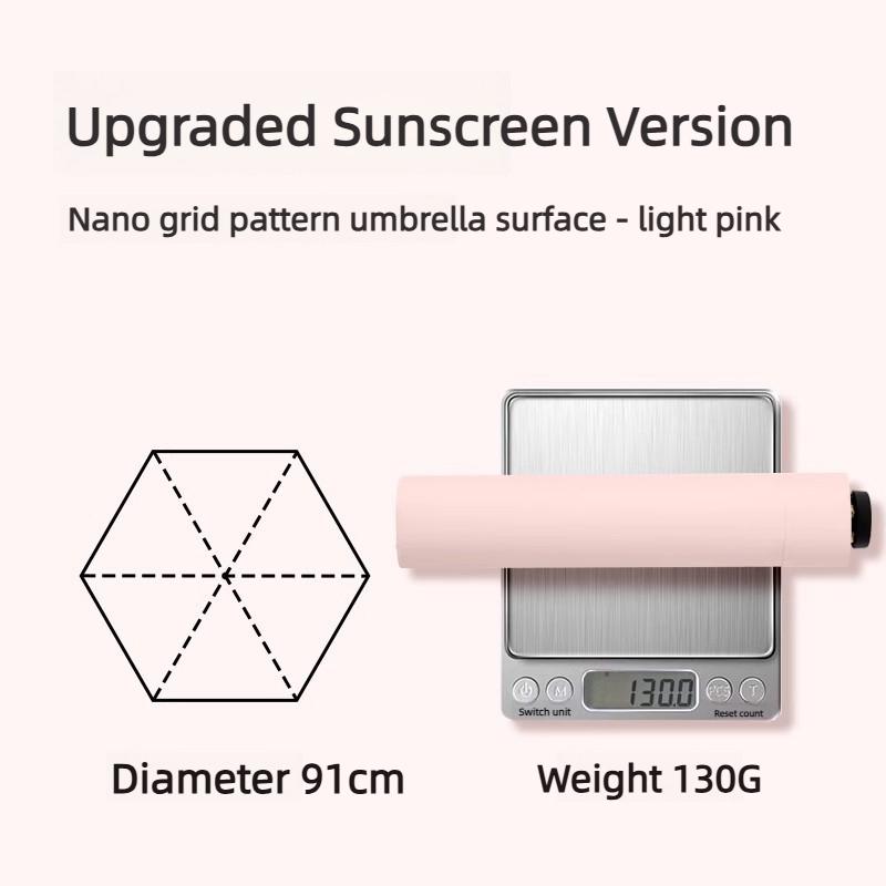 UPF50+ Carbon Fiber Mini Pocket Umbrella 2-in-1 Sun & Rain Protection Ultra-Light Portable Folding Travel Umbrella UV Block