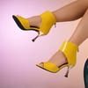 Damen High Heel Fischmaul Sandalen Feiner Absatz Offene Zehenpartie Hinten Outdoor Hundert Sandalen