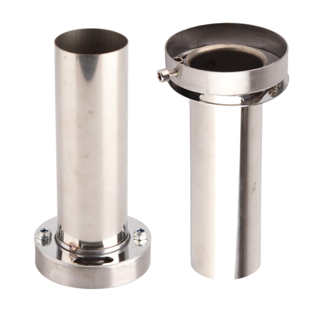 Universal Adjustable 85mm Round Exhaust Muffler Tip Removable Sound Silencer