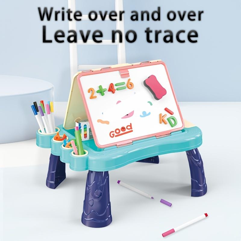 Table Art Easel for Kids Double Sided Foldable Tabletop Drawing Easels Chalkboard Desk with Graffiti Board Game Accessories