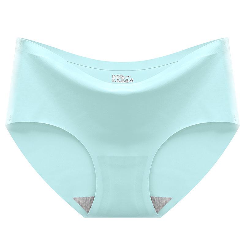 Women's Mid-Waist Ice Silk Seamless Thong Panty