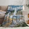 Yellowstone National Park Throw Flannel Throw Blanket: Soft Kid-Friendly Warm Anti-Static All Season Washable Couch Bed Home