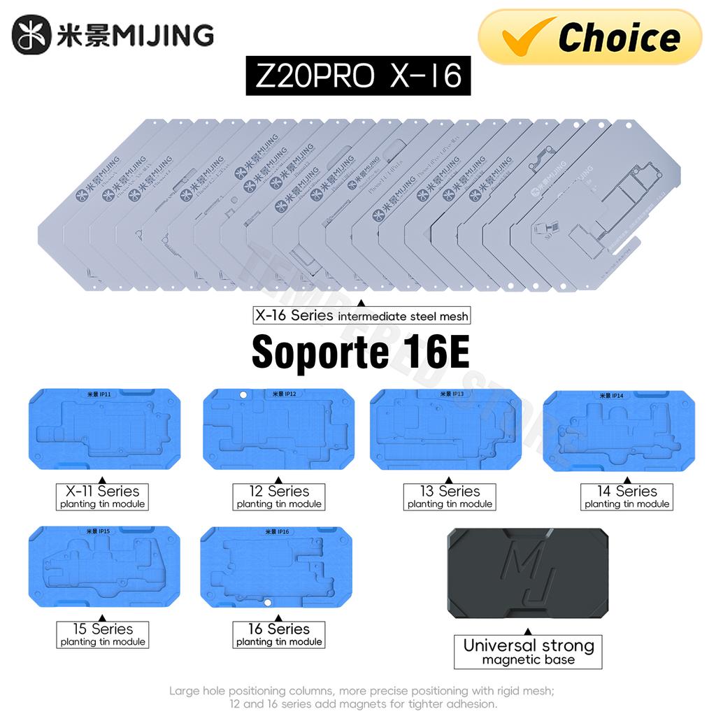Mijing Z20 Pro Reballing Stencil Fixture Kits for iPhone X-17 Pro Max Motherboard Middle Frame Planting Tin Platform Hand Tools