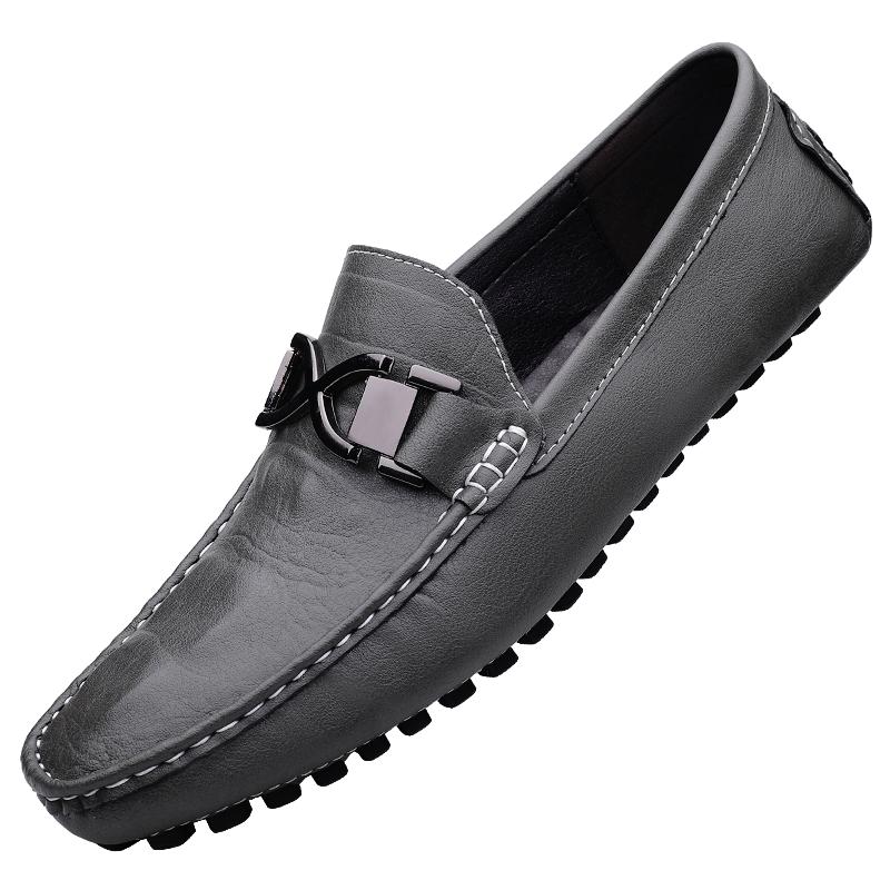 Fashion Fashion Men Loafers Slip on Classic Fashion Lazy Shoes Lightweight Genuine Leather Comfy Driving Shoes New Men Shoes Loafers