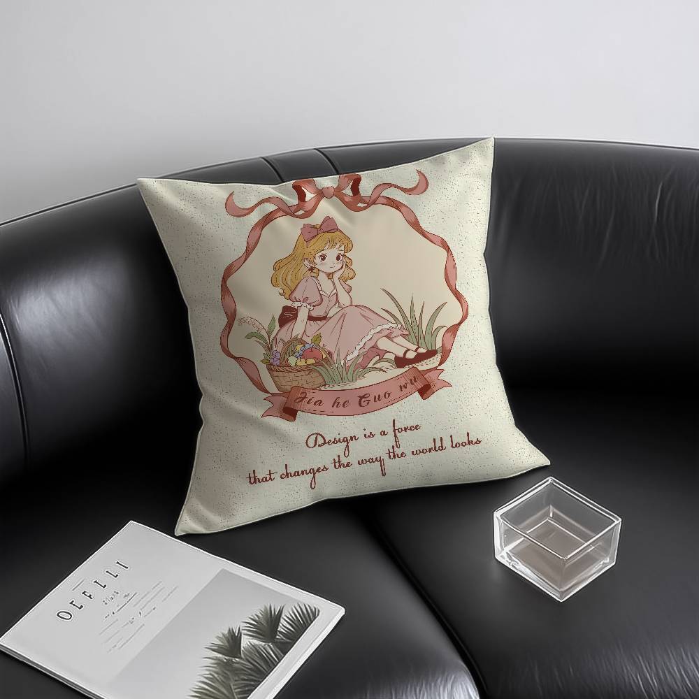 

Милая наволочка для девочки, защита от пылевых клещей, невидимая молния, диван-кровать 12x12Inch