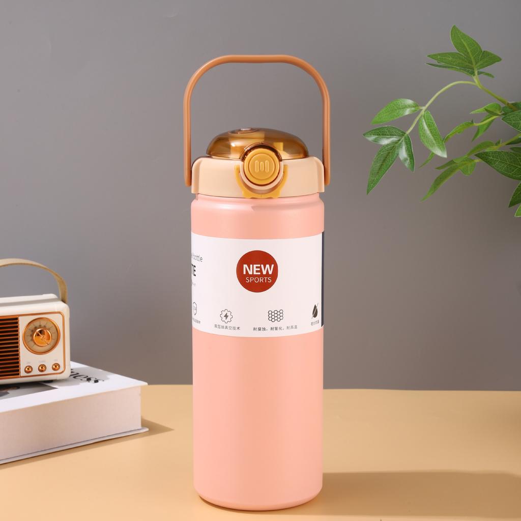 Stylish Stainless Thermos Cup Portable Double Good Drink Outdoor Sports Big Cap Kettle Durable Durable Useful Useful