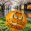Personalisierter Garfield-Druckschirm mit individuellem Namen, Automatisches Öffnen und Schließen, Stabiler 8-Rippen-Rahmen, Für Pendeln, Camping, Wandern, Geburtstagsgeschenk