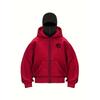 Y2K Fashion Twist Letter Design Trendy Logo Zip-Up Hoodie - Casual Loose Fit, Medium Stretch, Double