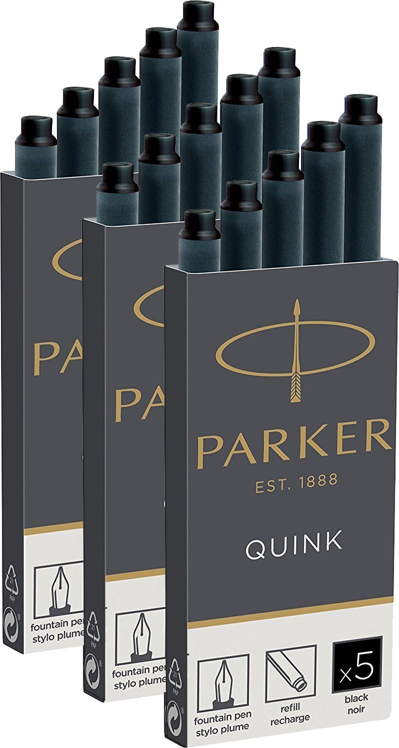

Картридж PARKER чорнильний QUINK black 3 box set box 5 1950382 (1 штука) чорний
