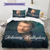 1PC Johnny Hallyday pattern Bedding Quilt Set Quilt Cover Pillowcase Home Decoration Birthday Gift (1 * duvet cover + 19 * pillowcase, without core)