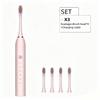 Portable Electric Toothbrush Set For Adults With Soft Bristles And Multimode Functionality