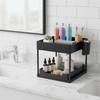With Hooks Sliding Cabinet Basket Multi-function Storage Rack Bathroom Organizer  Under Sink
