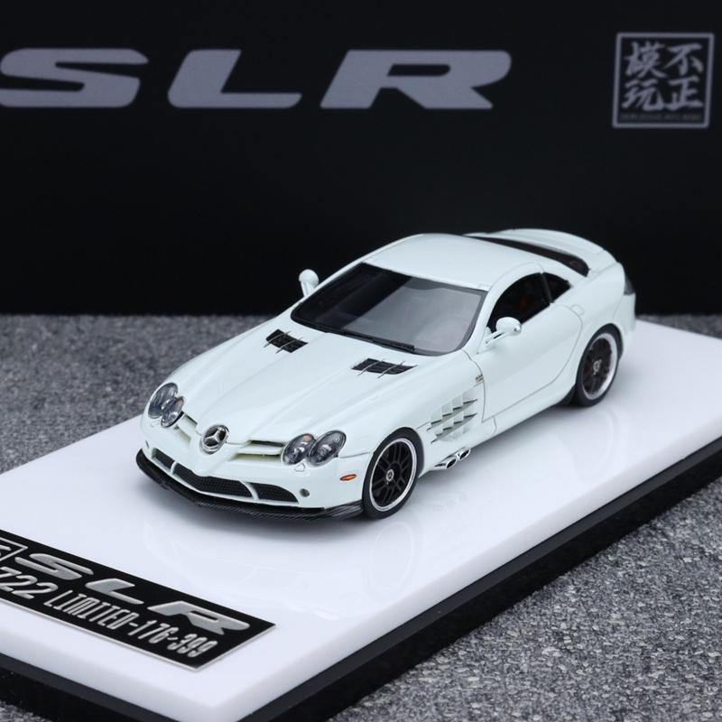 In Stock Unconventional 1:64 Mercedes-benz Slr 722 Simulation Resin Miniature Car Model Collection Ornament Custom Toys Gift