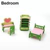 Puppenhaus-Möbel aus Holz, Miniatur-Puppenhaus, Zimmer-Set, Spielzeug, Weihnachtsgeschenk für Kinder