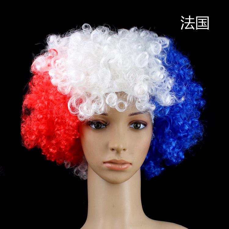 World Cup Party Wig – Colorful National Flag Hairpiece for Football Fans, Carnival & Festivals (Reusable, Hypoallergenic)