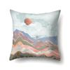Polyester Pillowcase Automobile Decoration Mountain Home Print Pillowcase Waist Cushion Cover Bedside Cushion Cover Bedside Cushion Cover