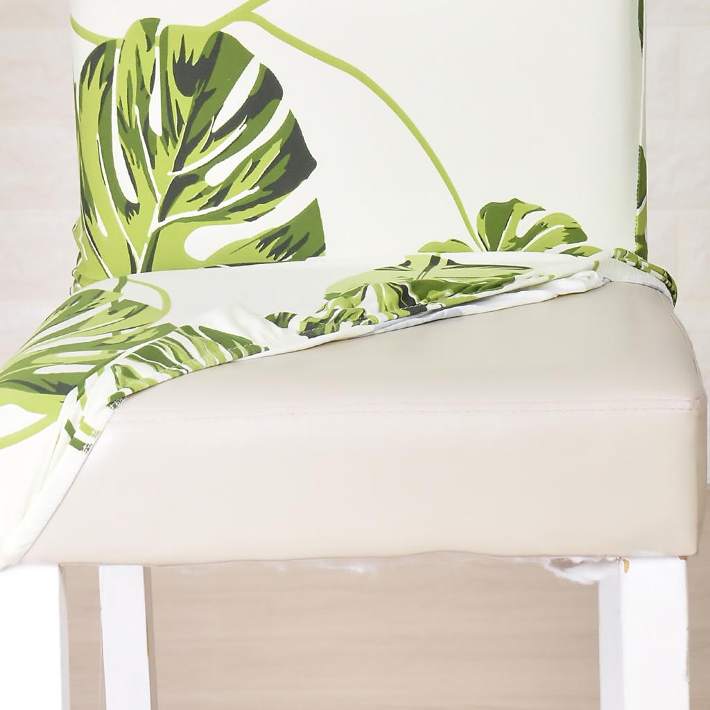 Chair Cover With A Green Leaf Pattern