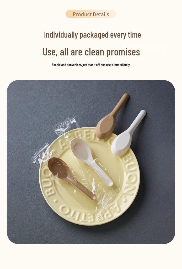 Biodegradable Rice Husk Chinese-Style Spoon: Disposable, Food-Grade for Porridge, Soup, Condiments, Dessert, and Takeout.