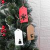 50pcs DIY Crafts Xmas Tree Hanging Christmas Card Label Kraft Paper Tags Thanks Tag Snowflake