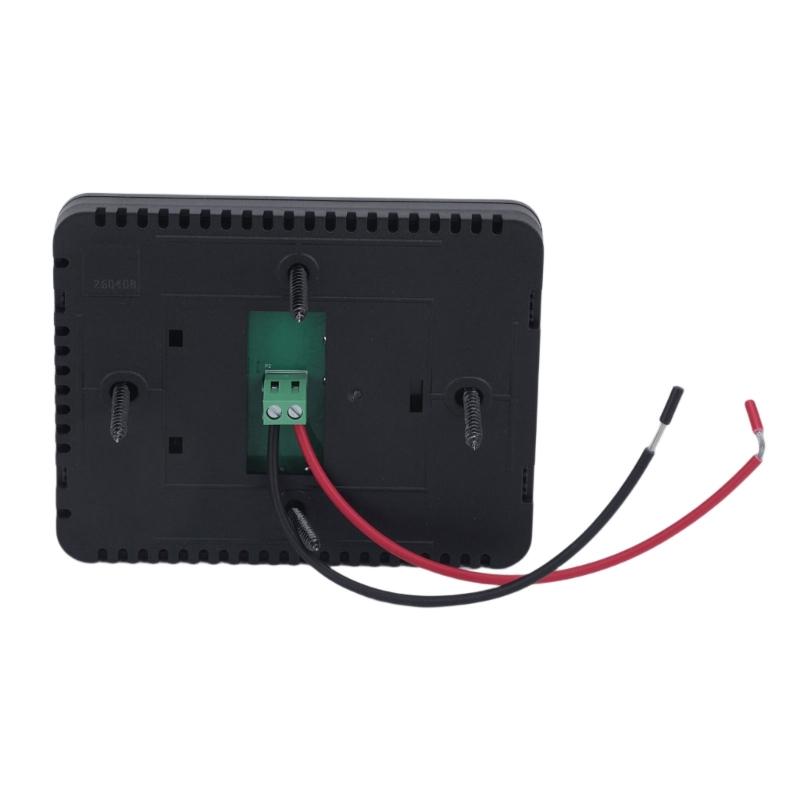 Metal Housing Gas Monitor for Motorhomes with Face-Mounted Test/Silence Control, 2 Side Openings, Red and Black Cables, and Installation Tool