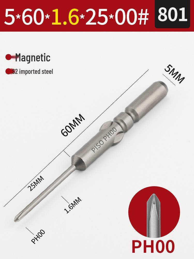 Imported S2 Steel 5mm Magnetic Electric Screwdriver Bits (801/800), 101-Piece Set