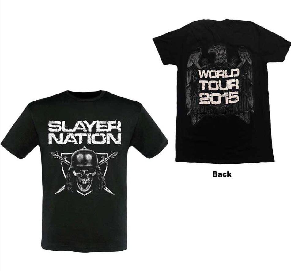 Vintage 2015 Slayer Slayer Nation 2015 Dates Tshirt size S5XL Unisex T-Shirt M