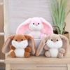 Adorable Long-Eared Rabbit Plush Keychain: Girls' Backpack Decoration & Small Animal Souvenir