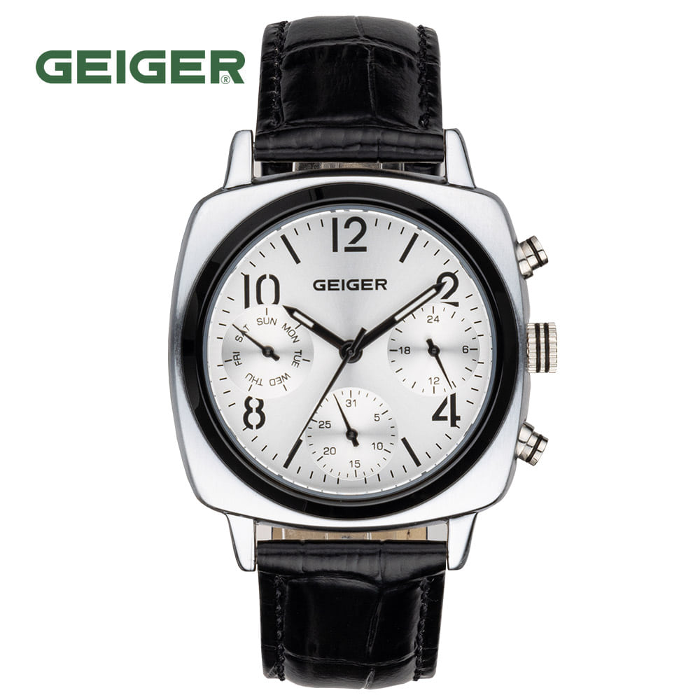 

Geiger GE1257WTBK Мужские квадратные кожаные часы