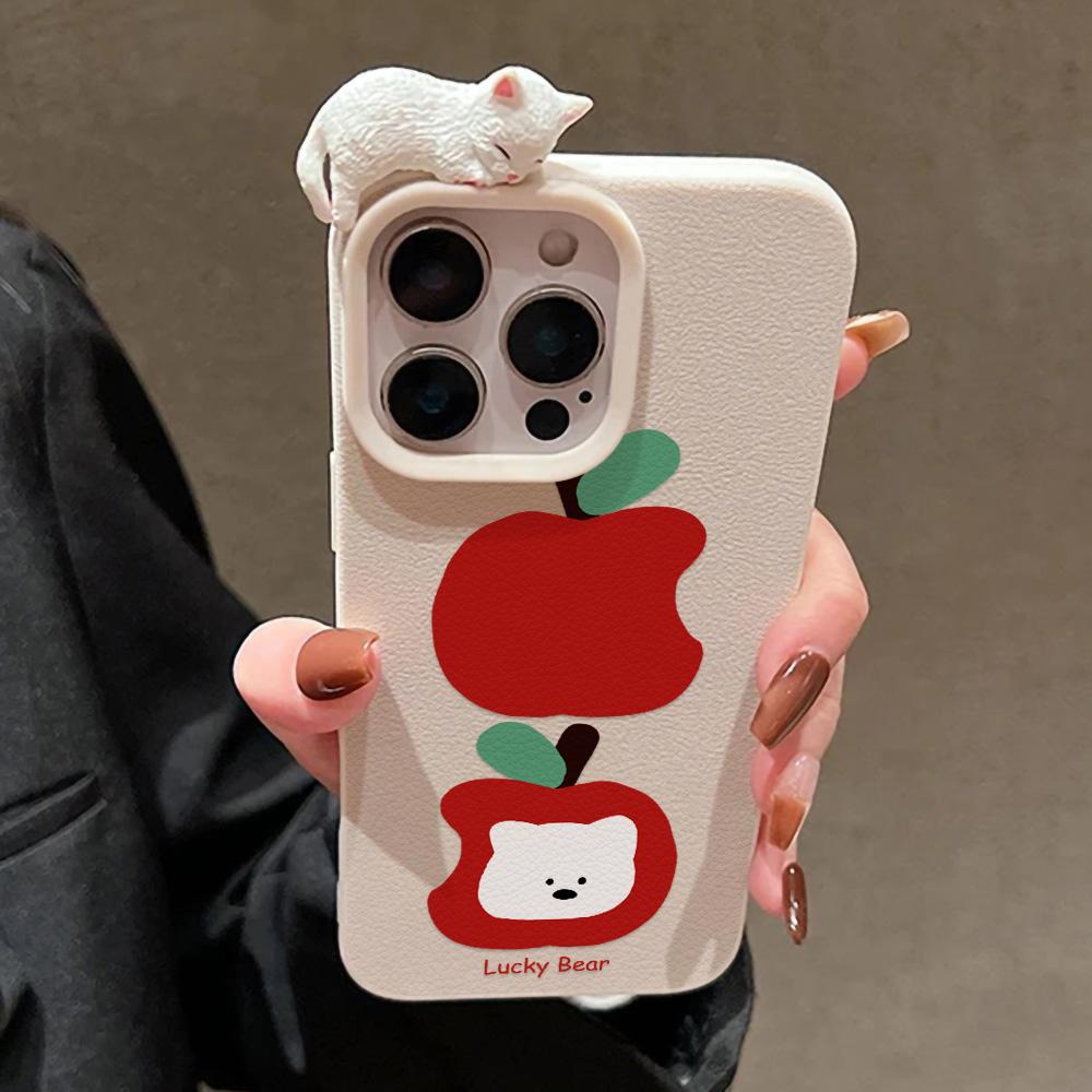3D Phone Case for iPhone 11 13 17 Pro Max 17 Air Case iPhone 13 15 16 Pro Max 12 14 Pro Max 14 15 Plus Cute 3D Kitten Cartoon Leather