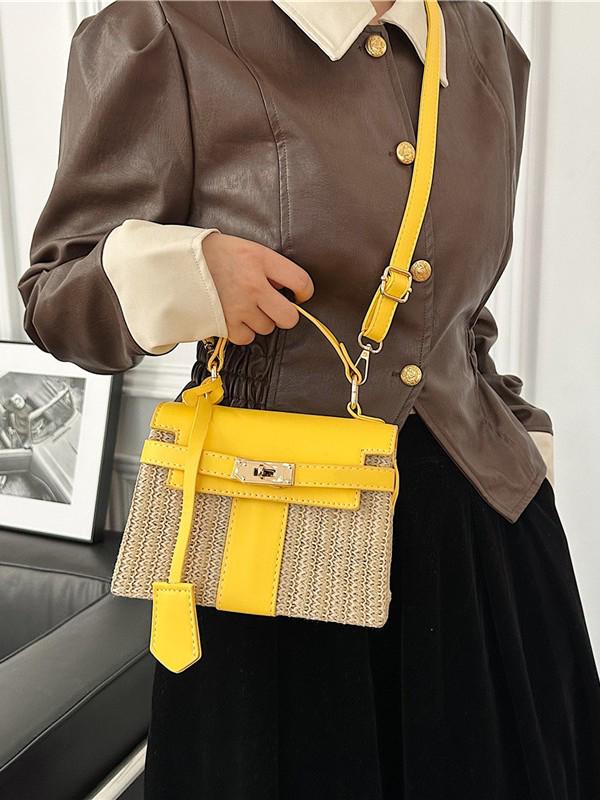 2025 Kelly Bag: Trendy Women's Straw Woven Crossbody for Seaside Vacations and Beach Outings