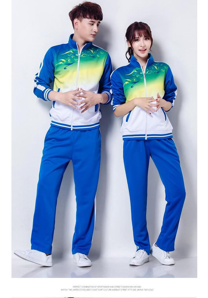 Silk Long Sleeve Sports Suit - Spring & Autumn, Plus Size, Middle-Aged & Elderly Square Dance/Fitness Wear