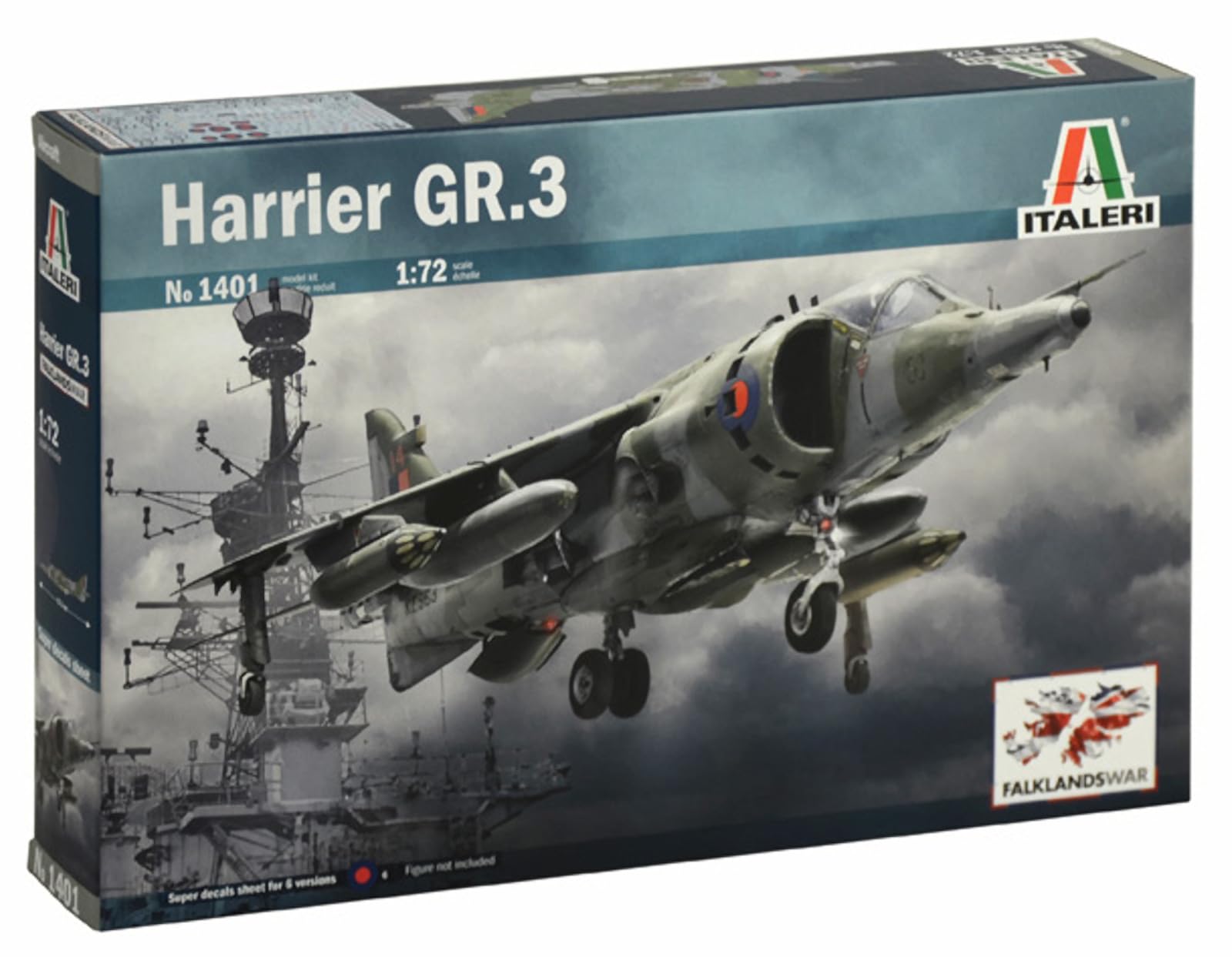 

Platz Italeri British Harrier Fighter Plane Falklands Plastic Model IT1401 1/72 GR.3 (Airplane)